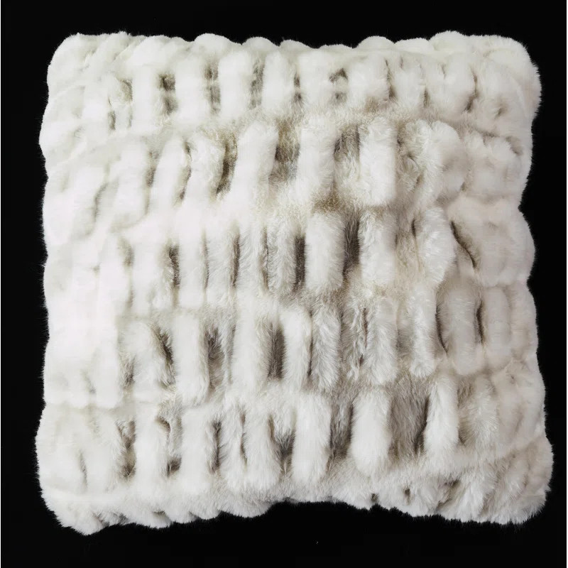 Landry Sculpted Square Faux Fur Throw Pillow | Wayfair North America
