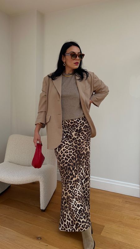 How to wear a leopard print dress
2. Layer a jumper over for a day look
Really Wild Clothing cashmere jumper + Aligne leopard print dress + oversized blazer + red bag + western suede boots

#LTKSeasonal #LTKfindsunder100 #LTKstyletip