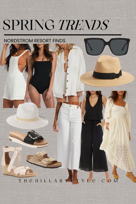 Spring Trends: Nordstrom Resort Finds. Nordstrom has a great selection of vacation finds from top brands for your spring break or spring/summer closet refresh. Romper, swimsuit cover, cover-up, oversized button down, swimsuit, swimwear, maxi dress, jumpsuit, white pants, sandal, espadrilles, sun hat, sunglasses. Resort fashion, resort wear, vacation wear, vacation finds, spring outfit, summer outfit. Free People, UGG, Birkenstock, Sam Edelman, Blliabong, Beach Riot, Vogue.


#LTKswim #LTKSeasonal #LTKtravel