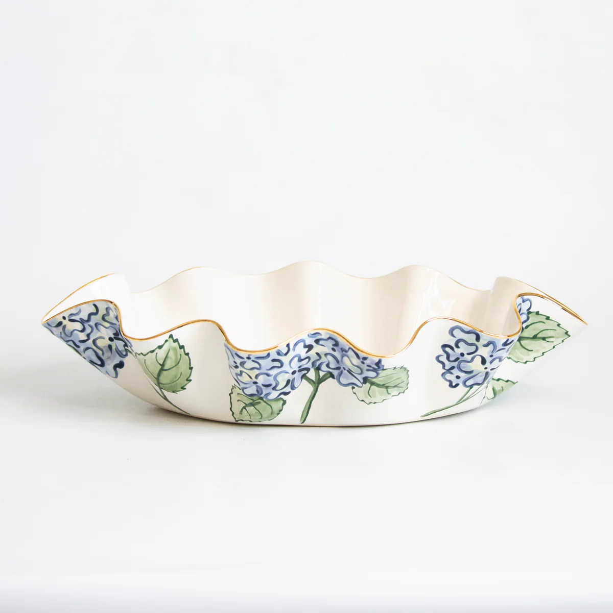 Juliette Blue Hydrangea Wavy Bowl | Susan Gordon Pottery