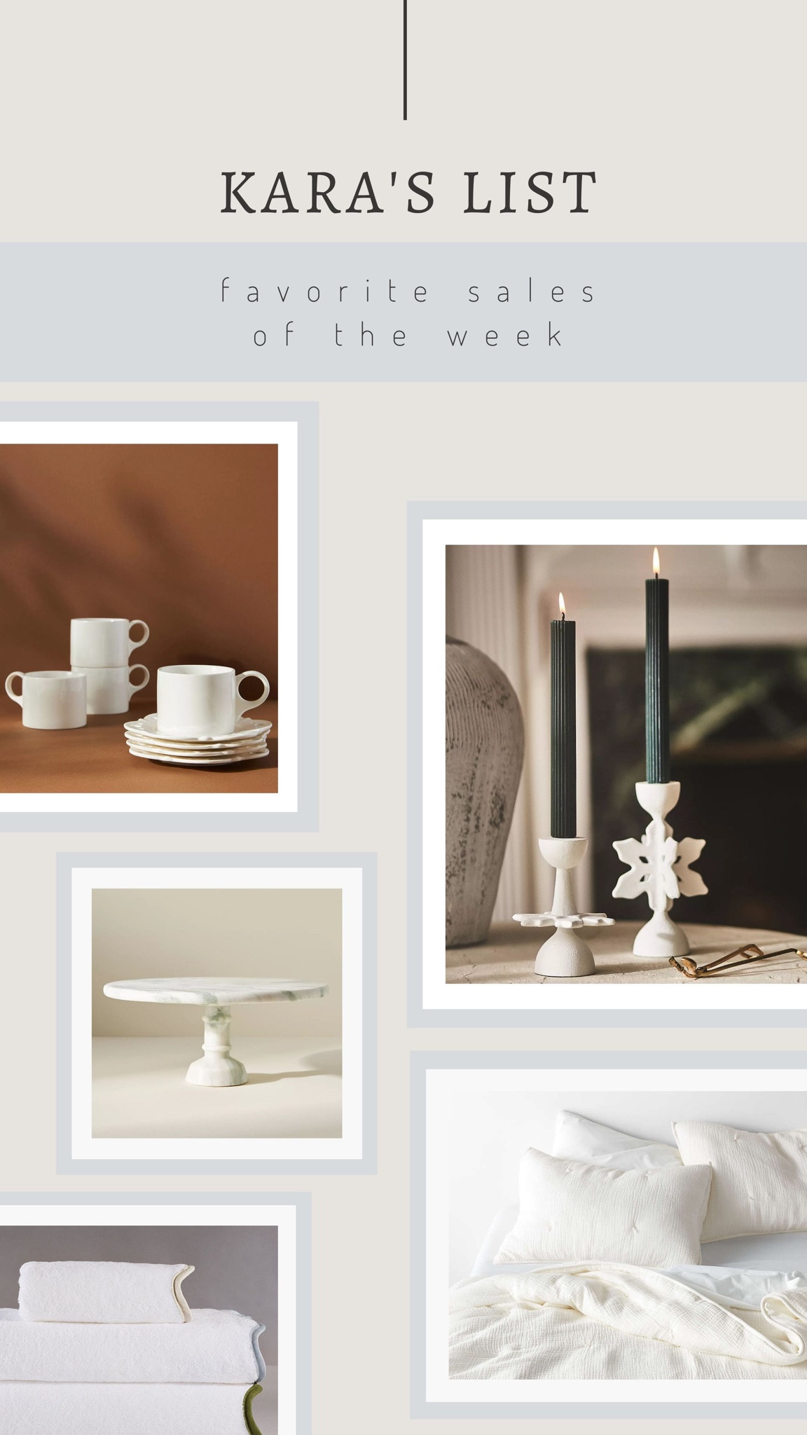 kara’s list // favorite sales of the week

#LTKstyletip #LTKsalealert #LTKhome