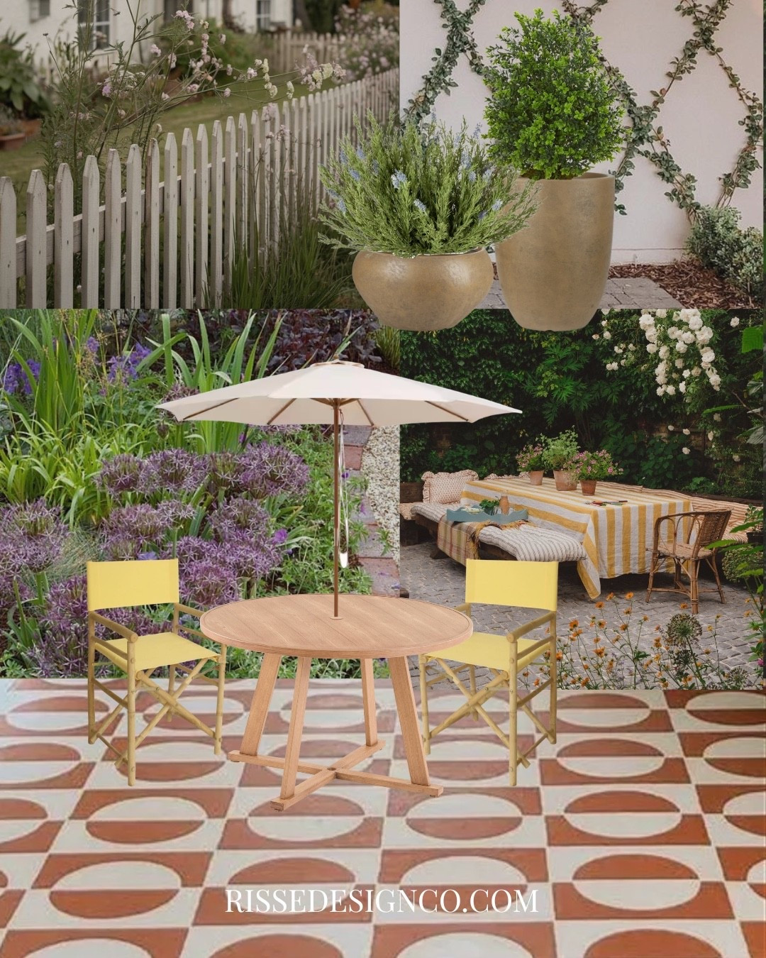 Our coastal eclectic backyard moodboard. We are on a tight budget so I think these stencil tiles will make a big difference!

#LTKHome