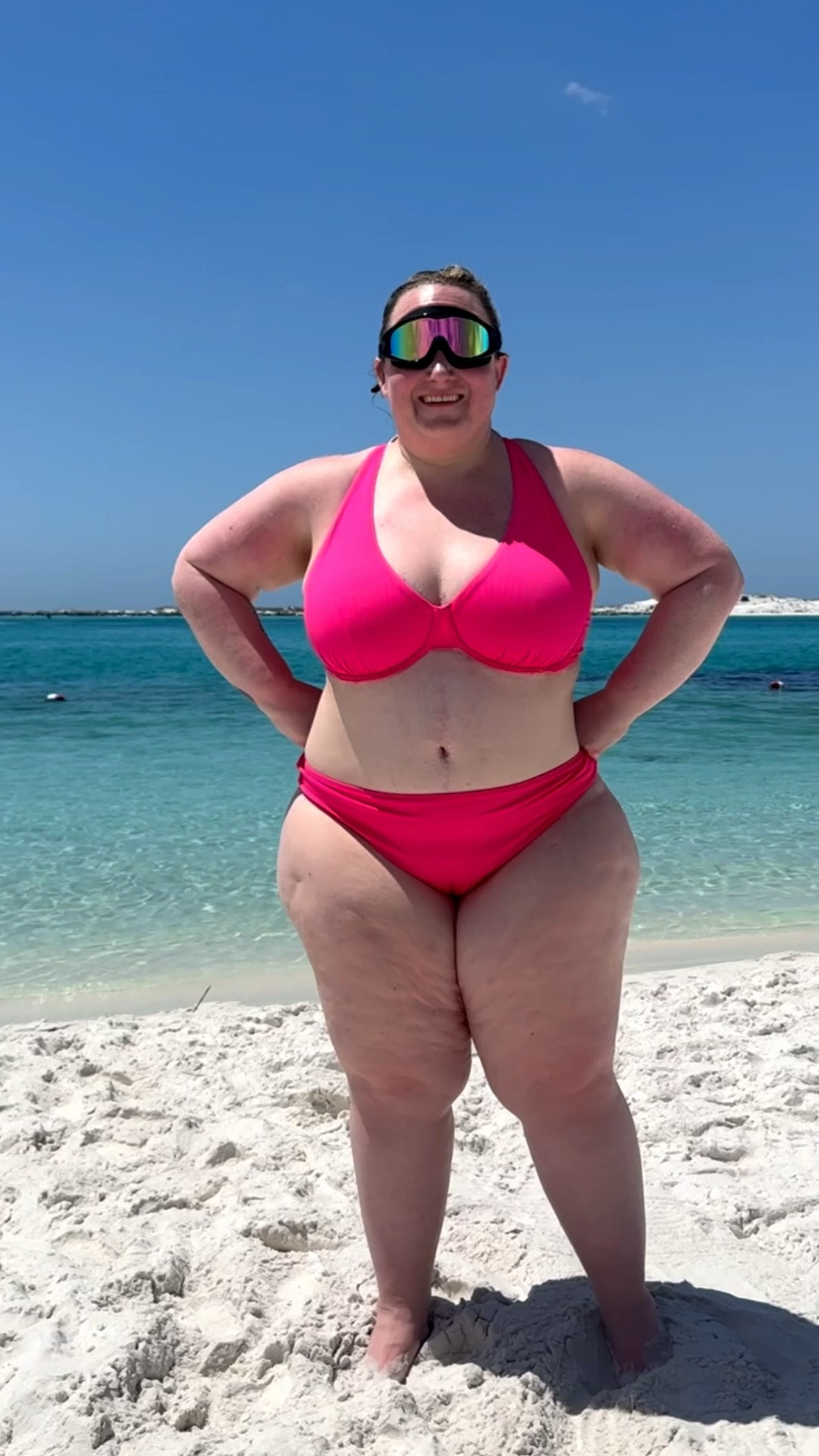 👙My favorite curvy girl friendly two piece that is bigger bust approved! Wearing XL bottoms  and XXL top. The top’s straps are adjustable and convertible from regular bra straps to the halter style I’m wearing them in. 💗

#LTKPetite #LTKSwim #LTKMidsize