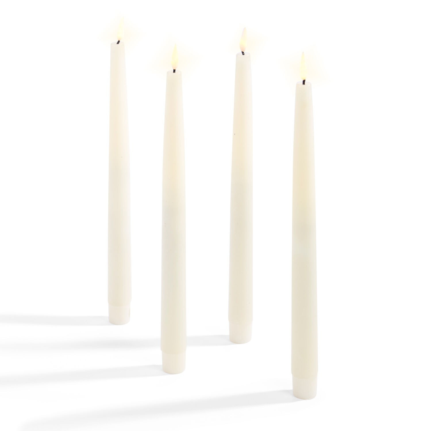 Infinity Wick Ivory Distressed 11" Taper Candles, Set of 4 | Lights.com