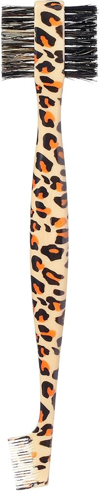 RED by Kiss Dual Edge Brush 3 in 1 Edge Brush Comb Soft and Hard Board Bristles (Leopard) | Amazon (US)