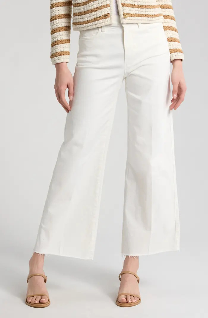 PAIGE Anessa High Waist Raw Hem Wide Leg Jeans | Nordstromrack | Nordstrom Rack