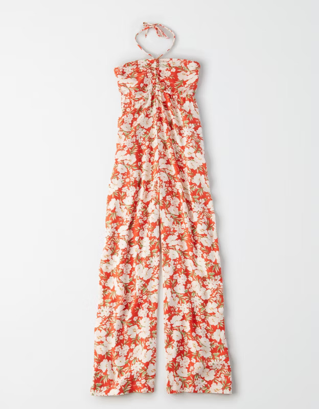 AE Tie Neck Jumpsuit | American Eagle Outfitters (US & CA)