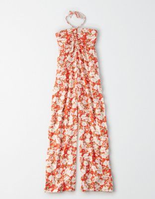 AE Tie Neck Jumpsuit | American Eagle Outfitters (US & CA)