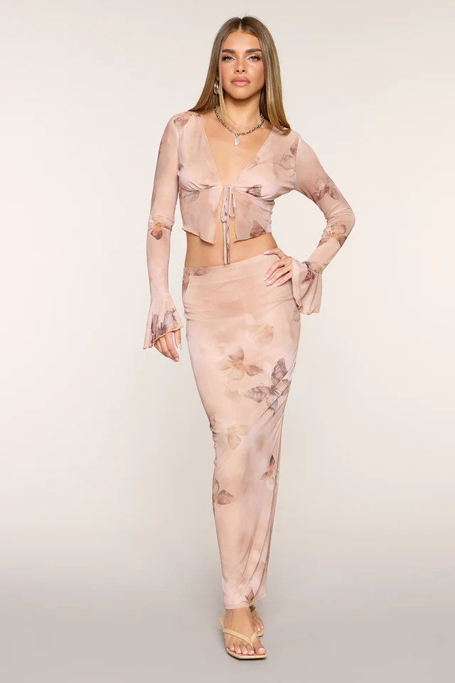 Butterfly Kisses Mesh Maxi Skirt | Windsor Stores