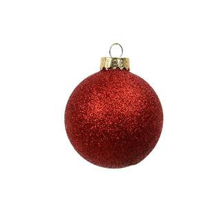 6 ct 2.5" Red Glitter Glass Ball Ornaments by Ashland® | Michaels® | Michaels Stores