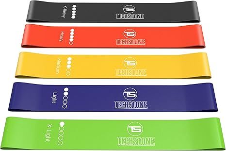 TechStone Resistance Bands Set for Men and Women, Pack of 5 Different Resistance Levels Elastic B... | Amazon (US)