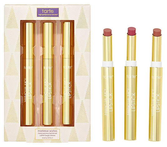 tarte Mistletoe Maracuja Juicy Lipstick Trio - QVC.com | QVC