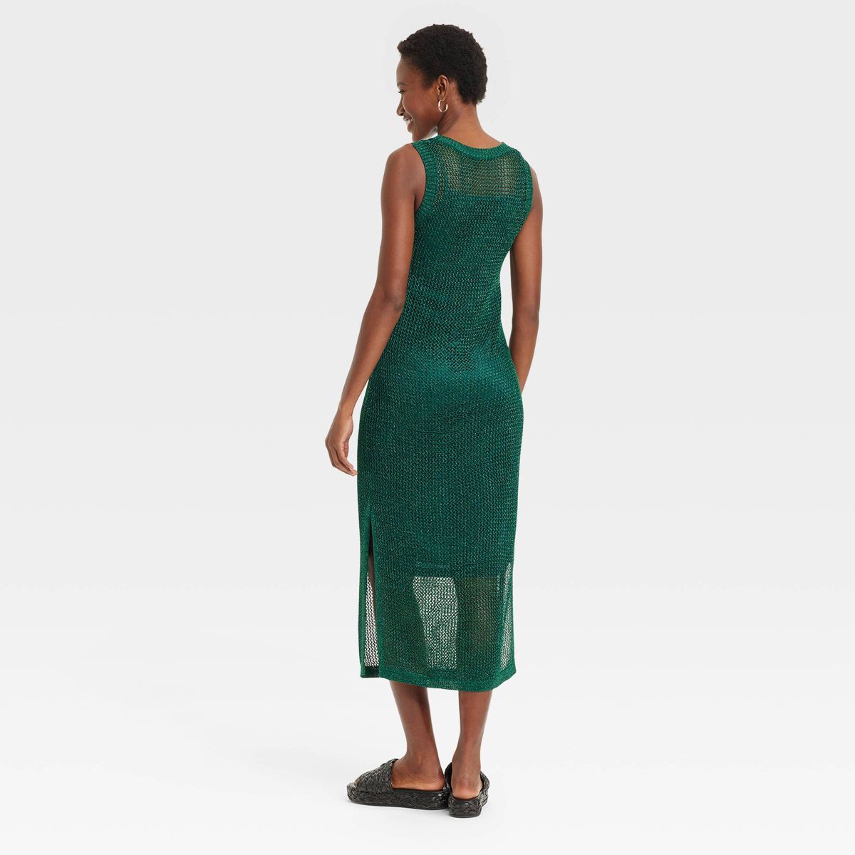 Women's Openwork Midi Tank Dress - A New Day™ | Target
