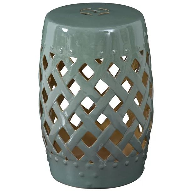 Outsunny 13" Heavy Duty Patio Sturdy Ceramic Garden Stool Decorative Garden Stool Green - Walmart... | Walmart (US)