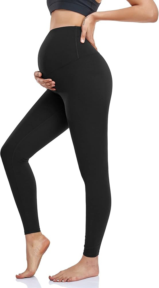 HOFISH Women's Maternity Leggings Pregnancy Yoga Pants Active Wear Workout Leggings | Amazon (US)