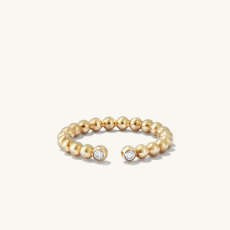 Bold Beaded Diamond Open Ring | Mejuri (Global)