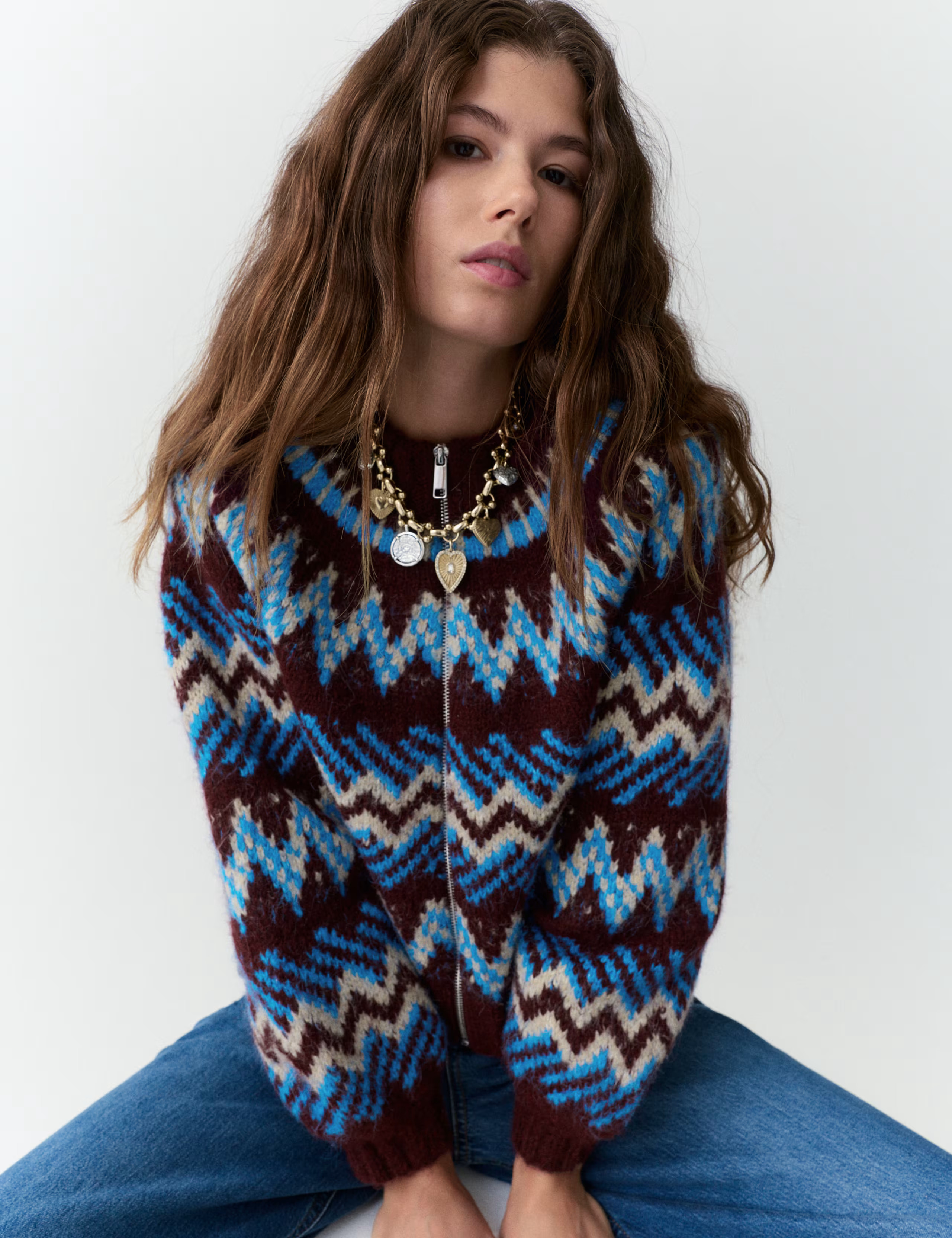 Fair Isle Knitted Bomber Cardigan | Per Una | M&S | Marks & Spencer (UK)
