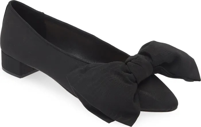 Noa Bow Pointed Toe Block Heel Pump (Women) | Nordstrom