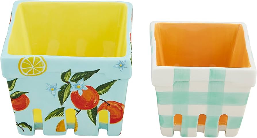 Mud Pie Nested Berry Baskets, Blue | Amazon (US)