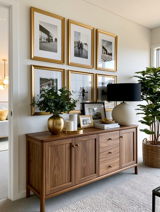 Wood and gold have been one of the most timeless combinations in home design for centuries.

Natural wood brings warmth and grounding. Gold brings elegance, light, and quiet luxury. Together, they create a look that never feels trendy because it's simply timeless.

One of our favorite ways to use this combination is with a thoughtfully designed wall gallery.

Wall galleries are much more than decoration. They're stories displayed on your walls. Family memories, travels, meaningful moments, artwork that inspires you, photographs that make you smile every time you walk by. They become conversation starters and reminders of the life you're building.

One designer trick we love is choosing frames in the same size. It instantly creates order, balance, and a polished look, even if every photo inside tells a different story. Gold frames elevate every image while adding warmth that works beautifully with wood furniture, greenery, and layered lighting.

Whether you're creating a gallery in your hallway, living room, dining room, or entryway, start with matching gold frames and build your collection over time.

Beautiful homes aren't created all at once. They're built one meaningful memory at a time.

We've linked our favorite gold gallery frames to help you create the look.

#WallGallery #HomeDecor #GalleryWall #InteriorDesign 

 #LTKHome