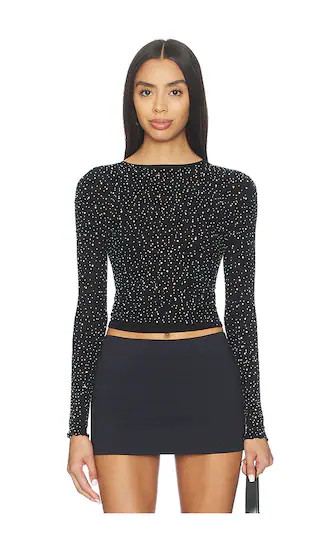 Night Sky Long Sleeve Top In Black | Revolve Clothing (Global)