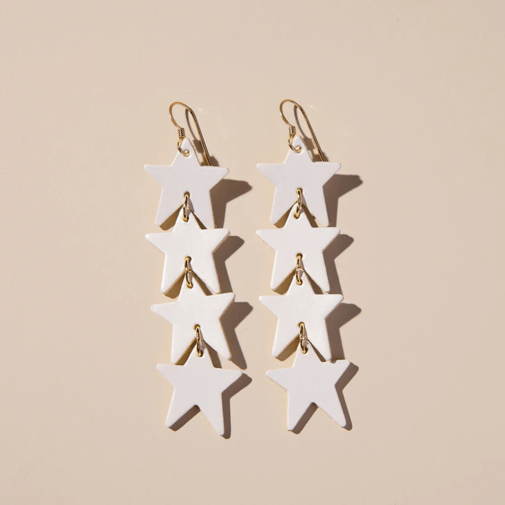 White Shimmer Izzy | Nickel and Suede