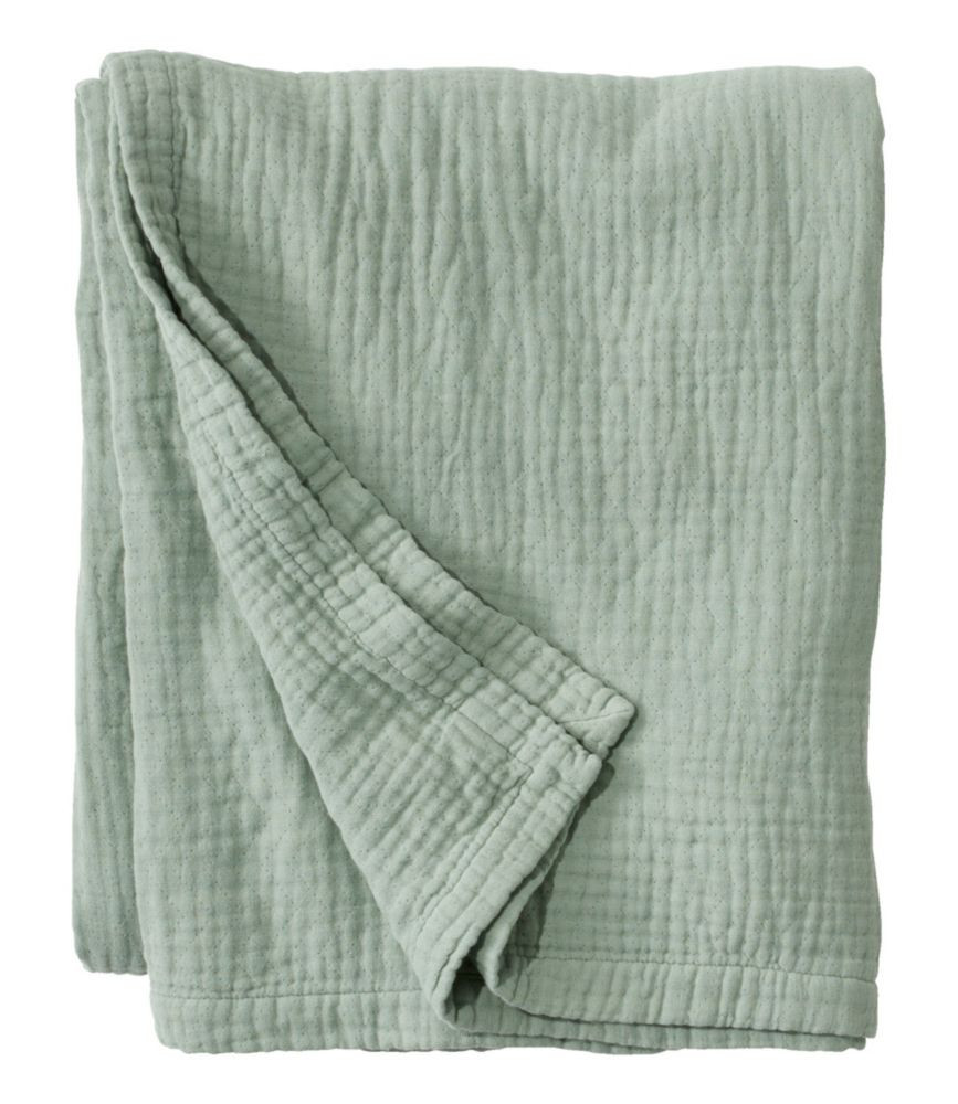 Lightweight Cotton Gauze Blanket Faded Sage King L. L.Bean | L.L. Bean