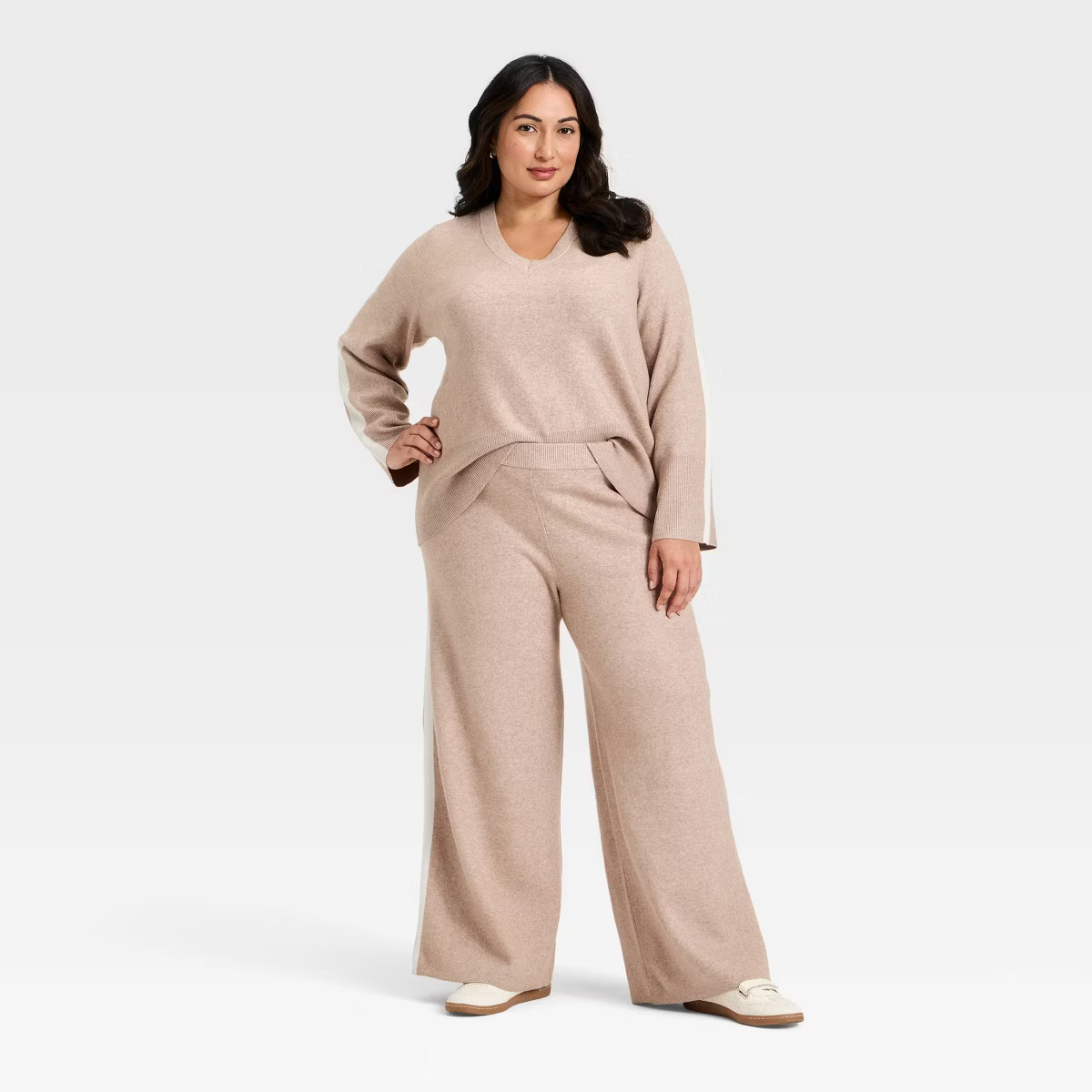Women's High-Rise Wide Leg Pants - Ava & Viv™ Taupe | Target