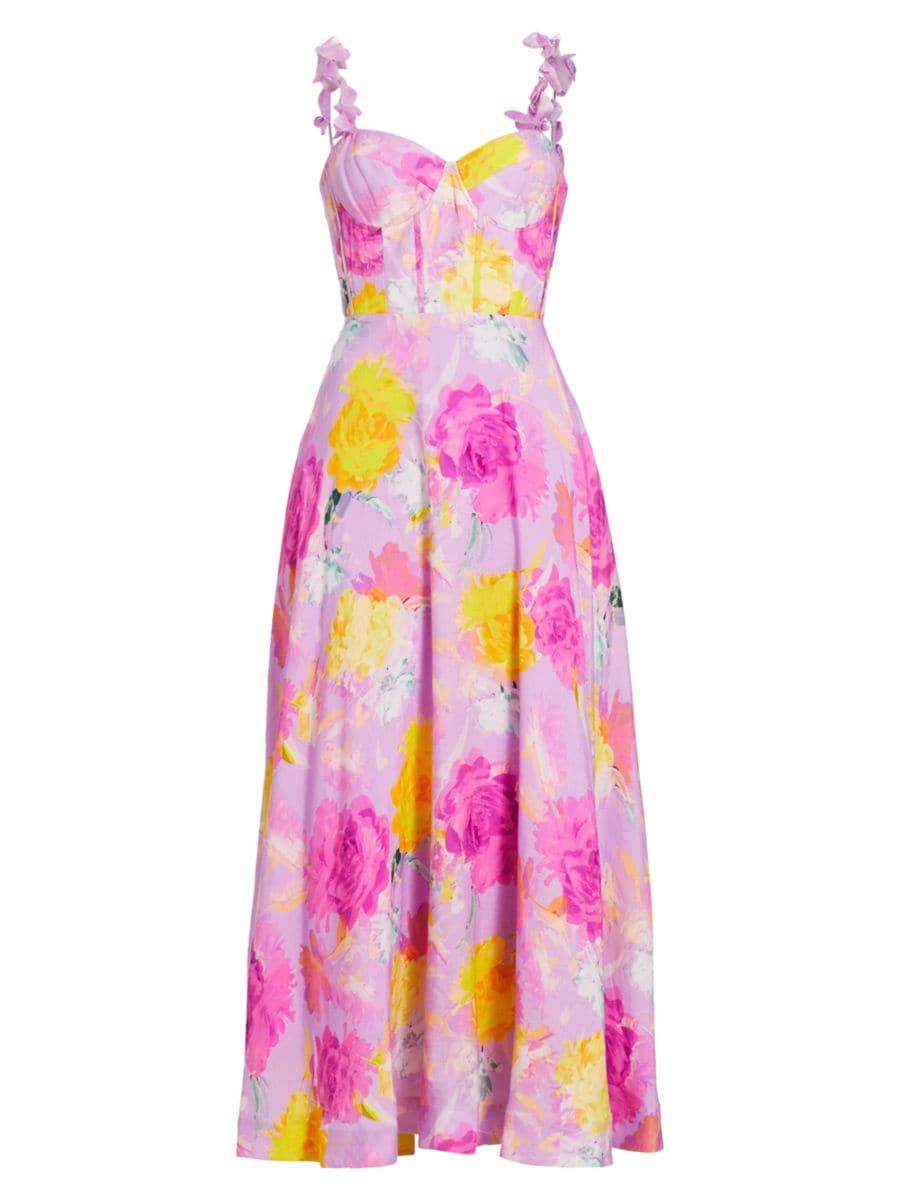 Carmen Floral Bustier Maxi-Dress | Saks Fifth Avenue