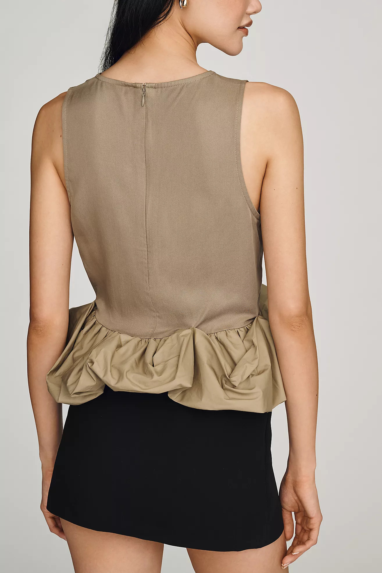 Siempre x Anthropologie Ruffle Hem Top | Anthropologie (US)