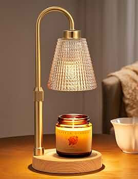 Innqoo Wood Color& Amber Candle Warmer Lamp with Timer, Dimmable Candle Warmer for Jar Candles, H... | Amazon (US)