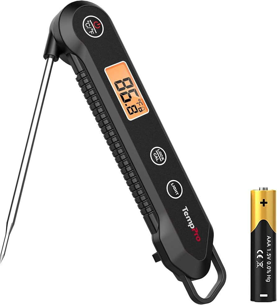 ThermoPro Digital Instant Read Meat Thermometer for Grilling Waterproof Kitchen Food Thermometer with Calibration & Backlight Smoker Oil Fry Candy Thermometer | Amazon (CA)