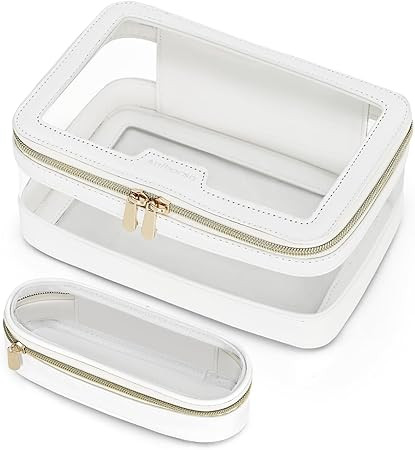 Clear Makeup Bag Transparent White for Women | Amazon (US)
