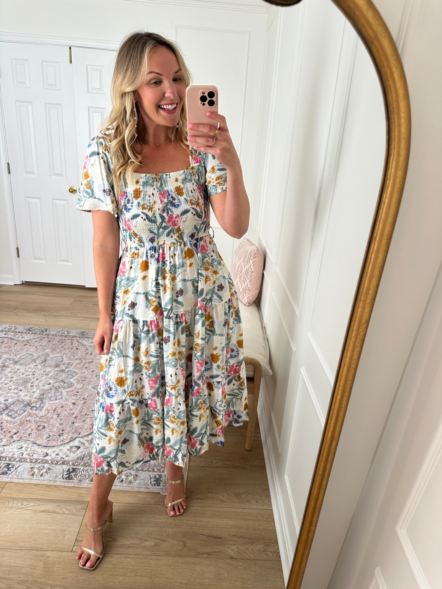 This dress is perfect for spring and summer and this print went viral on Amazon last year! Perfect for any event and is stretchy and comfy! I’m wearing a med 

#LTKStyleTip #LTKMidsize #LTKSeasonal