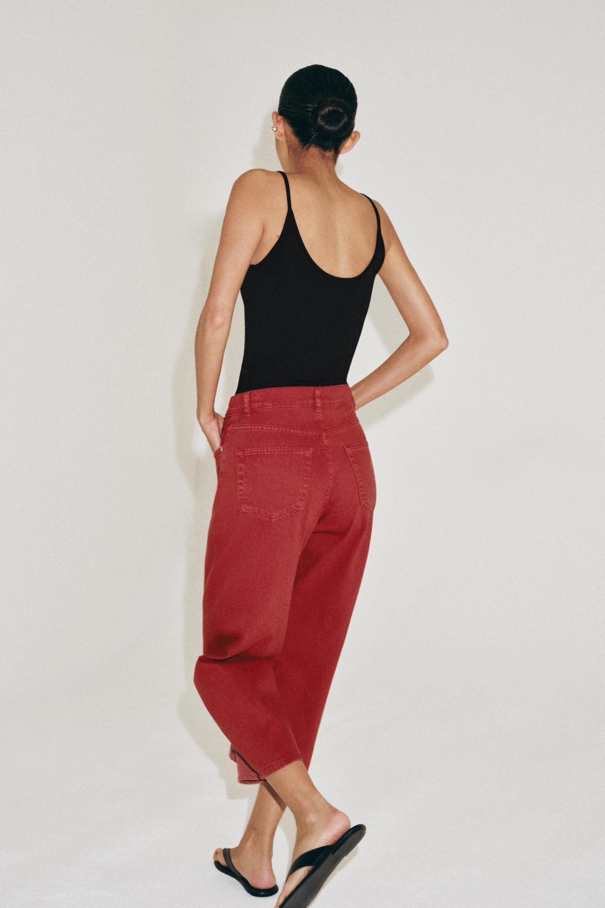 ZW COLLECTION MID-RISE CAPRI BALLOON JEANS | Zara US