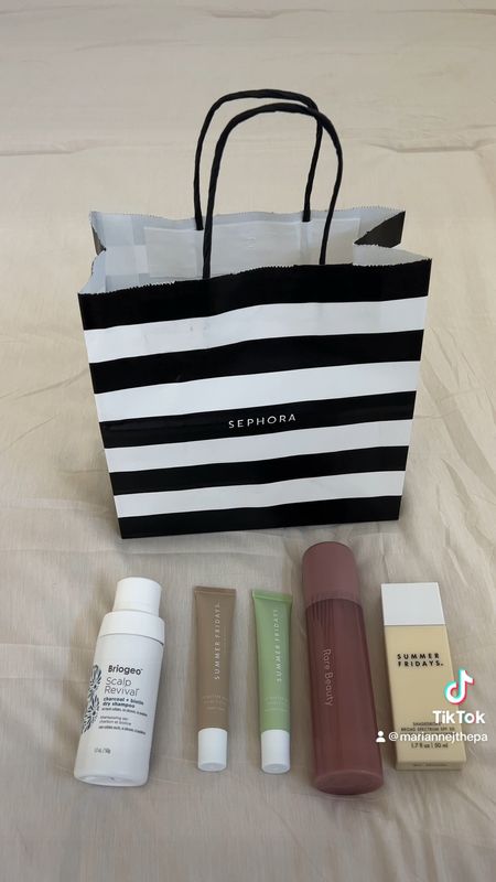 Sephora haul, Briogeo dry shampoo, Summer Fridays lip butter balm, Rare Beauty find comfort mist, Summer Fridays sunscreen 

#LTKfindsunder50 #LTKbeauty #LTKtravel