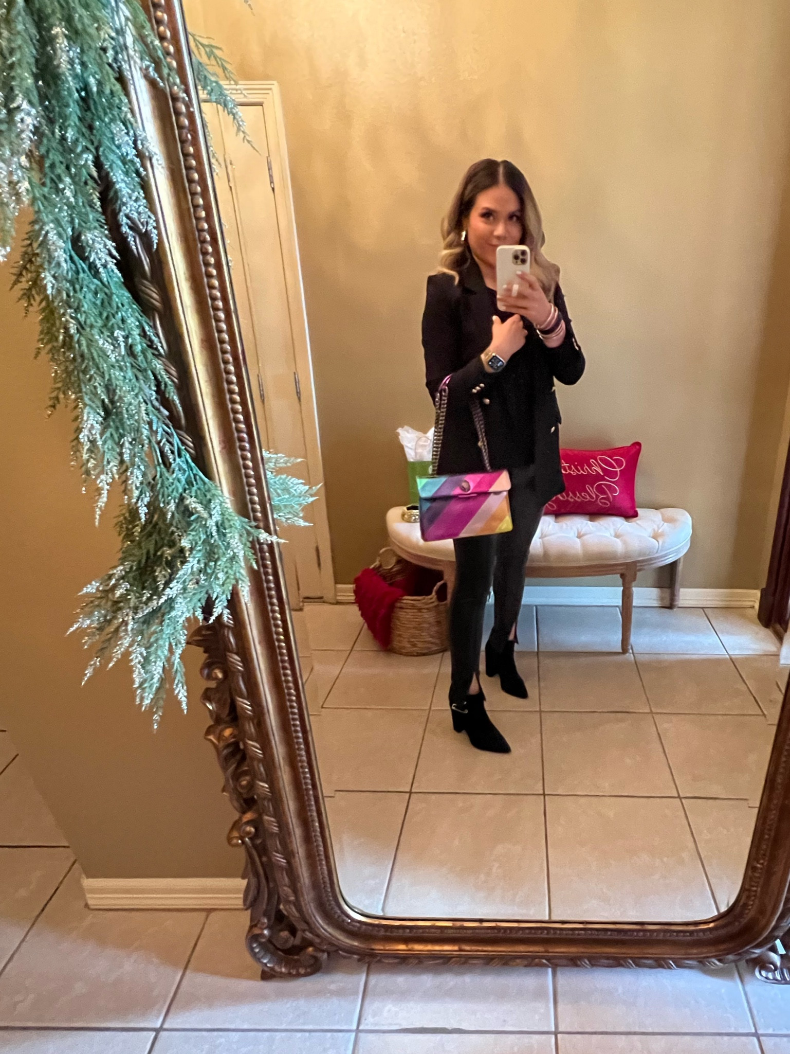 Kurt Geiger rainbow 
Kensington handbag 
Silver chain
Flap
Affordable 
Designer bag
Gift idea


#LTKSeasonal #LTKHoliday #LTKitbag