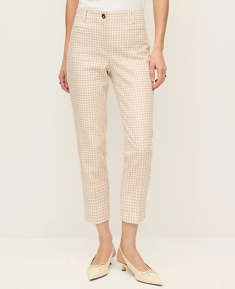 The Cotton Crop Pant in Gingham | Ann Taylor