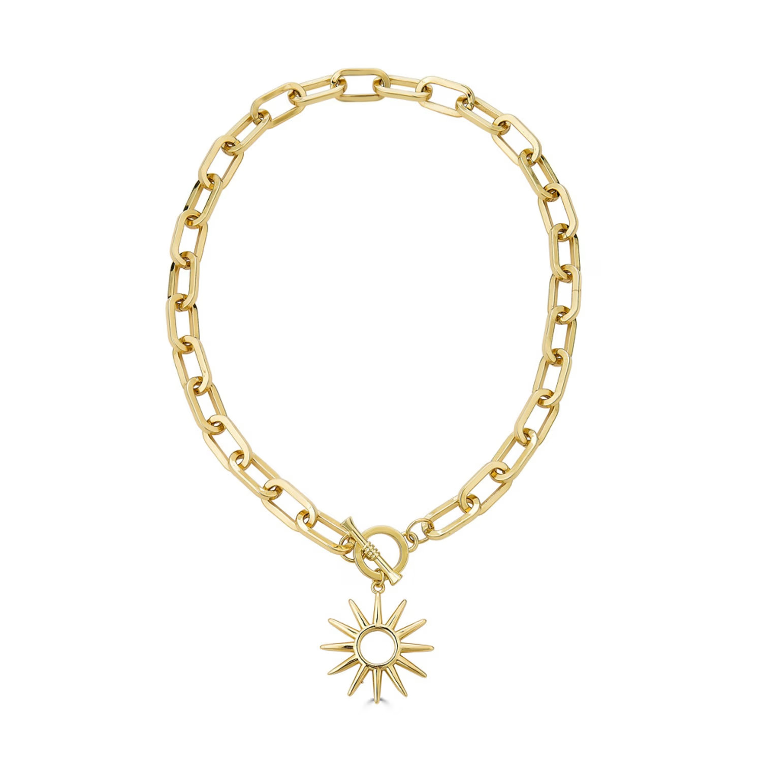 Lena Gold Filled Chunky Chain Necklace | Wolf & Badger (US)