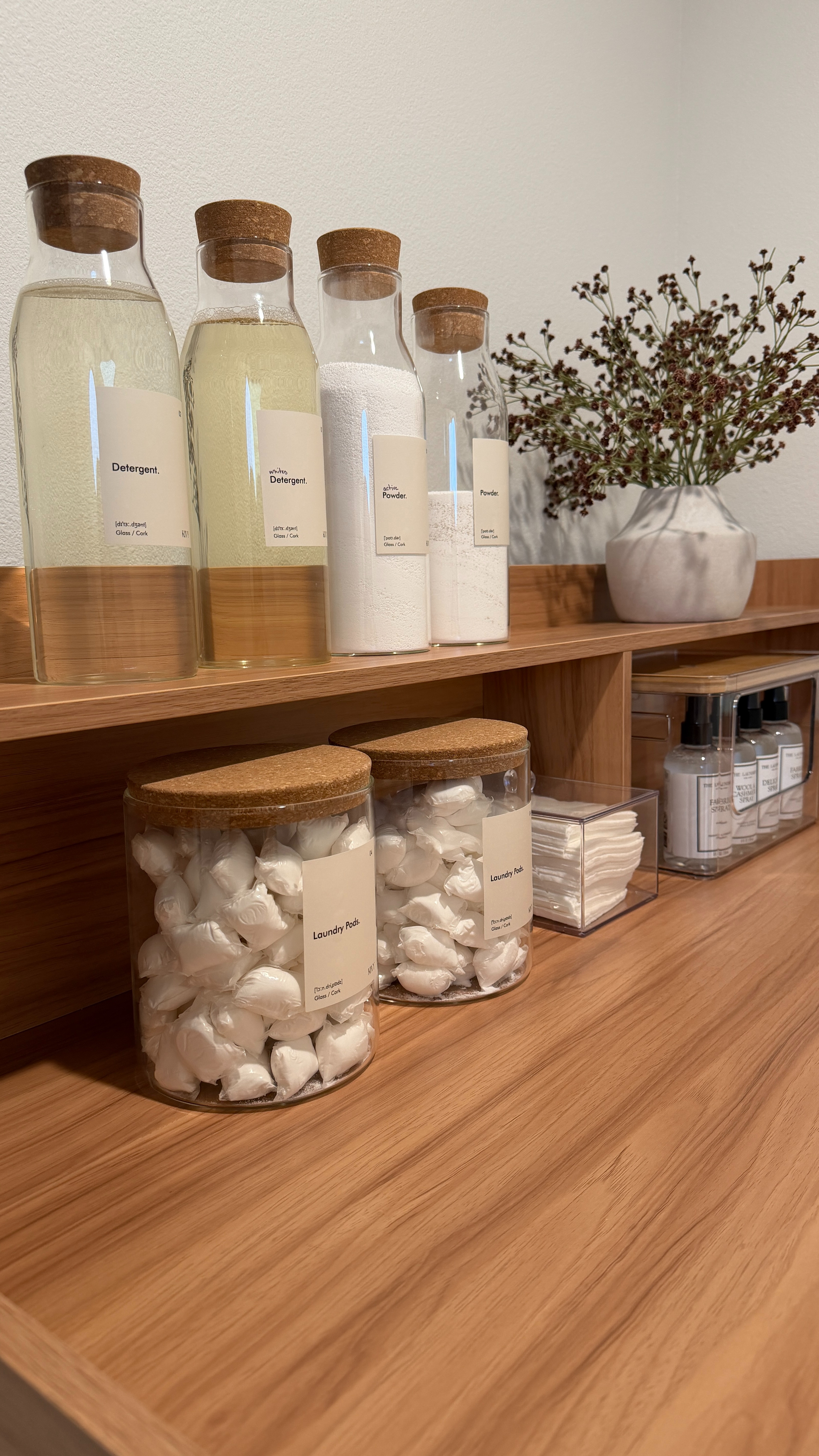 Laundry room countertop organization 🤍 Clean, simple, and makes everyday tasks easier. 

 #LTKHome