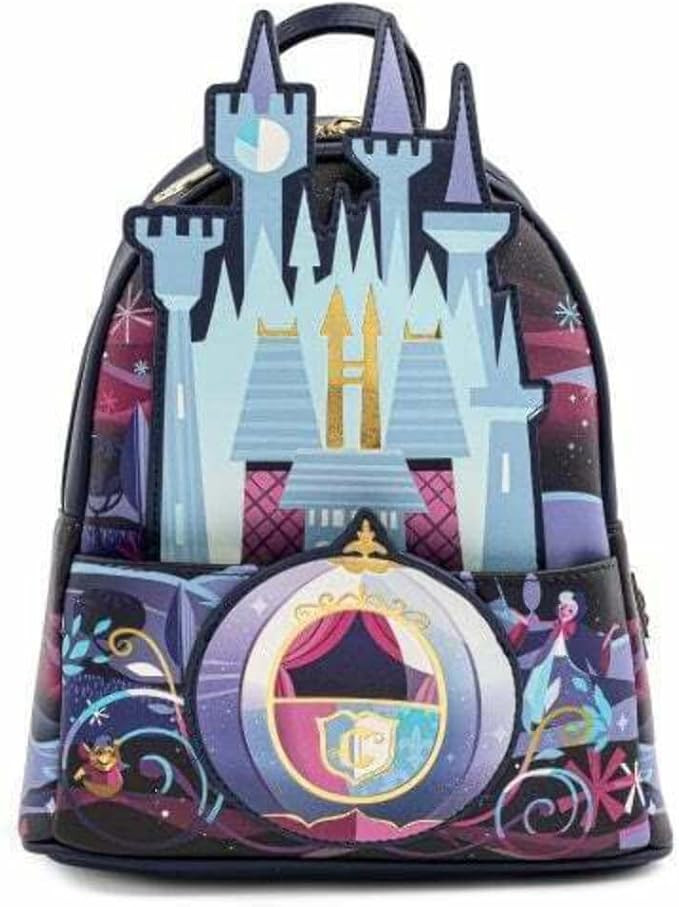 Loungefly Disney Cinderella Castle Series Womens Double Strap Shoulder Bag Purse | Amazon (US)