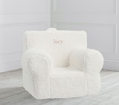 Cream Sherpa Anywhere Chair® | Pottery Barn Kids