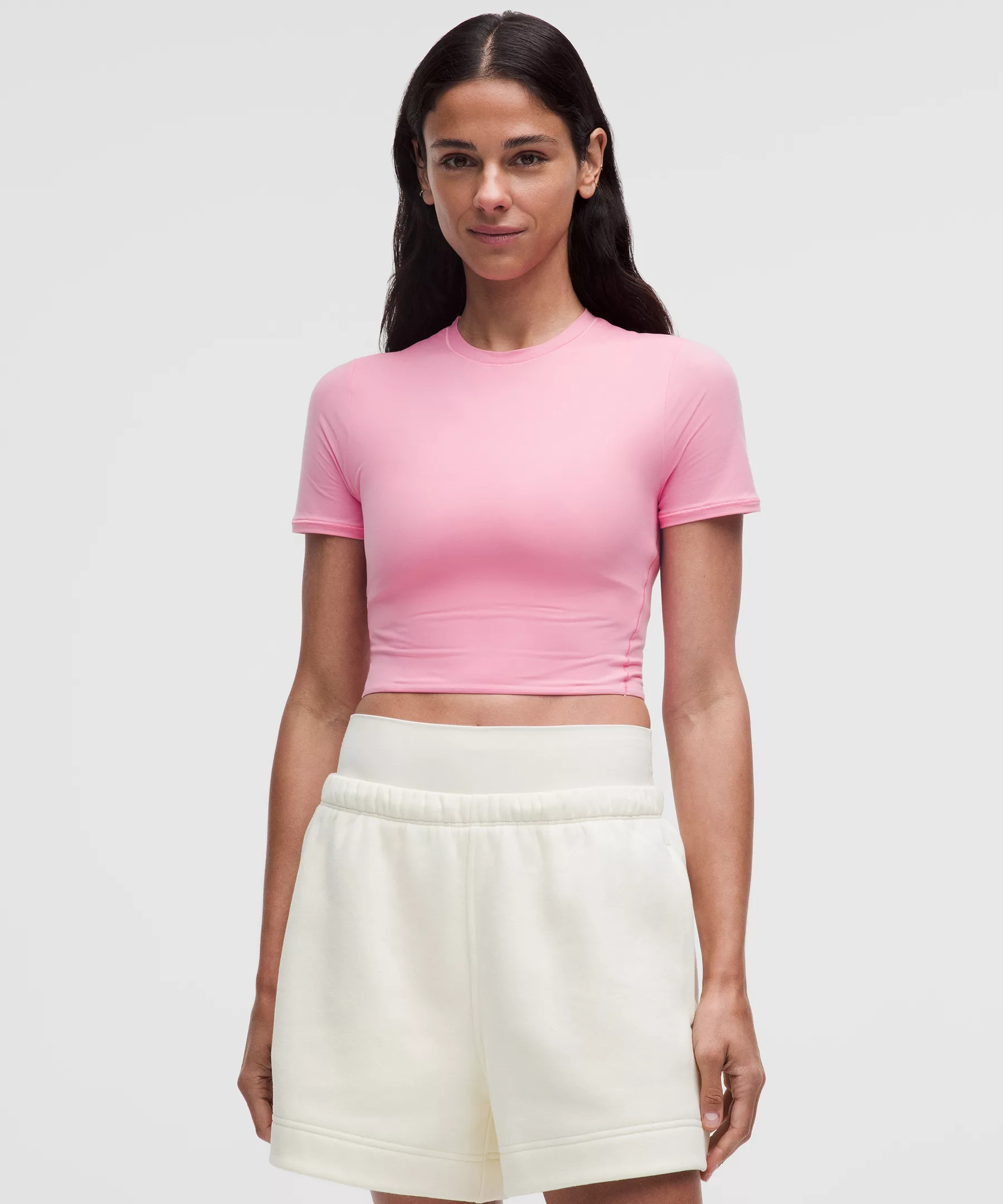 Wundermost Ultra-Soft Nulu Crewneck Cropped T-Shirt | Lululemon (US)