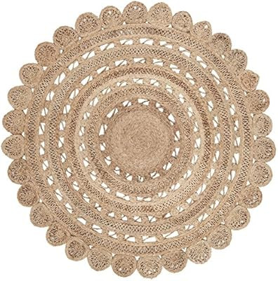 Safavieh Natural Fiber Collection NF805B Hand-woven Jute Area Rug, 3' x 3' Round, Natural | Amazon (US)