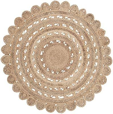 Safavieh Natural Fiber Collection NF805B Hand-woven Jute Area Rug, 3' x 3' Round, Natural | Amazon (US)