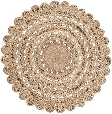 Safavieh Natural Fiber Collection NF805B Hand-woven Jute Area Rug, 3' x 3' Round, Natural | Amazon (US)