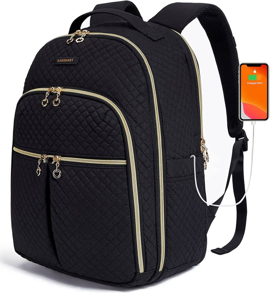 BASMART Travel Laptop Backpack, 15.6 Inch Womens Travel Backpack With USB Charging Hole, Water Re... | Amazon (US)
