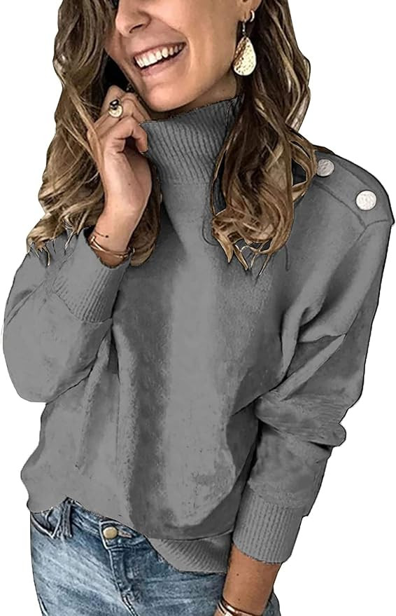 KIRUNDO Women's 2024 Fall Winter Long Sleeve Knit Sweater Turtleneck Striped Loose Pullover Tops ... | Amazon (US)