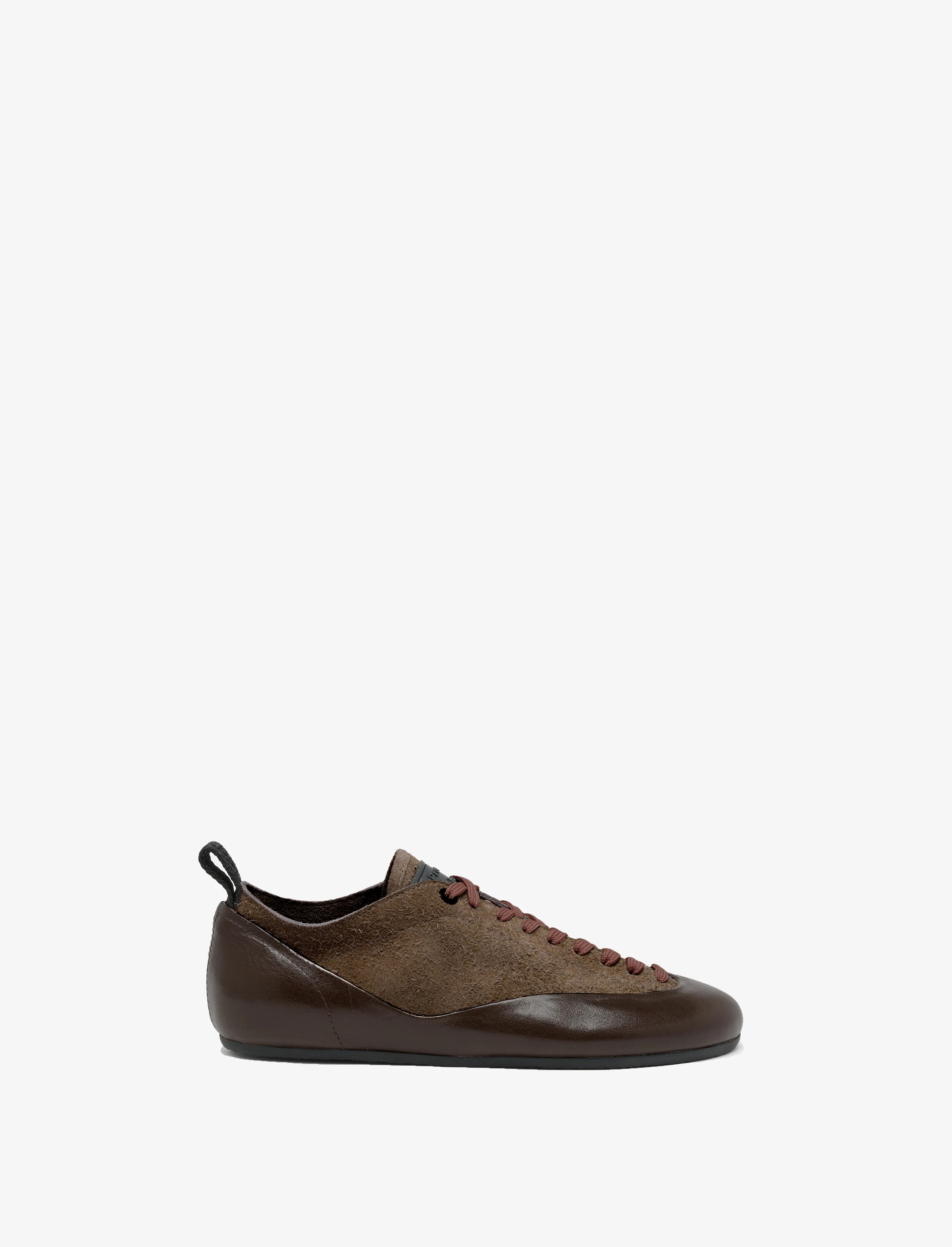 Proenza Schouler Arcadia Sneakers in Brushed Calf Suede- Chocolate | Proenza Schouler LLC