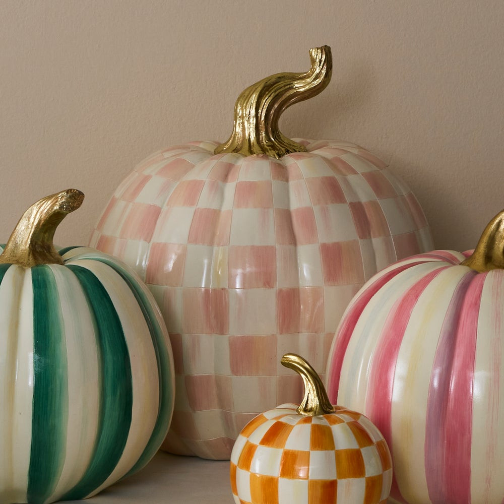 Rosy Check Large Pumpkin | MacKenzie-Childs